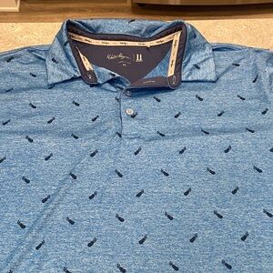 Walter Hagen Blue Polo Shirt with Golf Motif